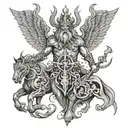 Nordic mythology tattoo design idea