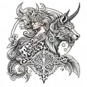 Nordic mythology tattoo design idea