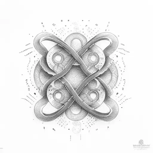 two question marks as infinity symbol tattoo design idea