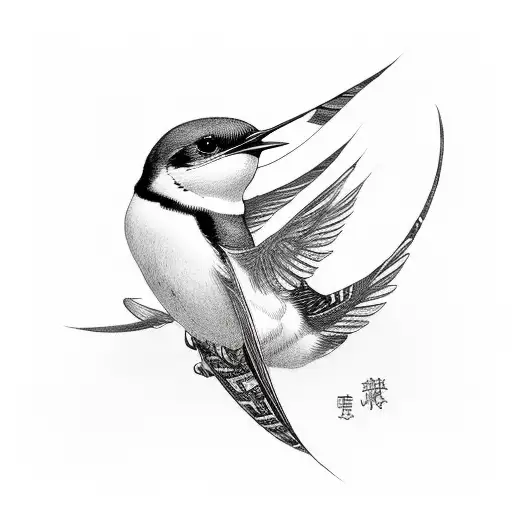 swallow  tattoo design idea