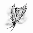 swallow  tattoo design idea