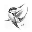 swallow  tattoo design idea
