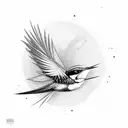 swallow  tattoo design idea