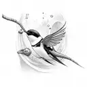 swallow  tattoo design idea