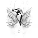 swallow  tattoo design idea