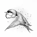 swallow  tattoo design idea