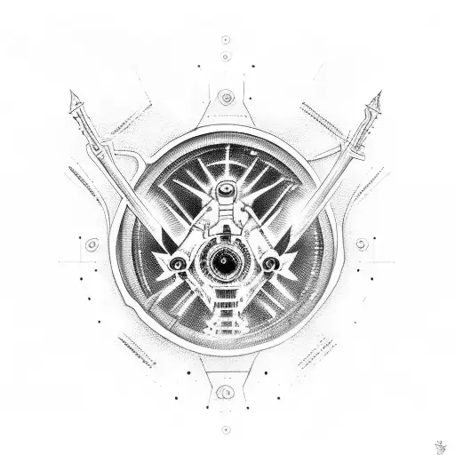 ray gun tattoo design idea