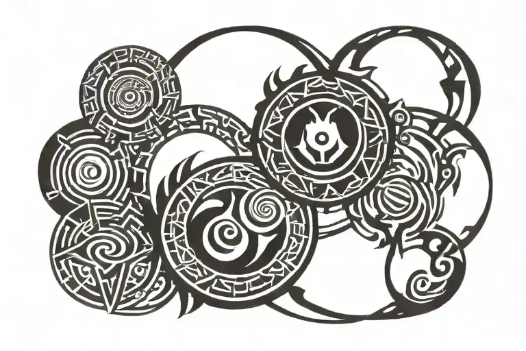 dates 1977 2005 1979 2003 in a circle tattoo design idea