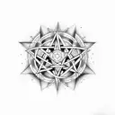 pentagram tattoo design idea