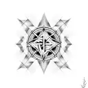 pentagram tattoo design idea