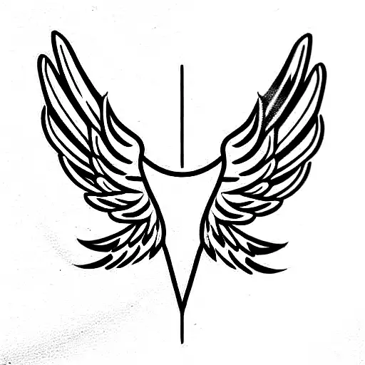 laurel wreath and wings tattoo design idea