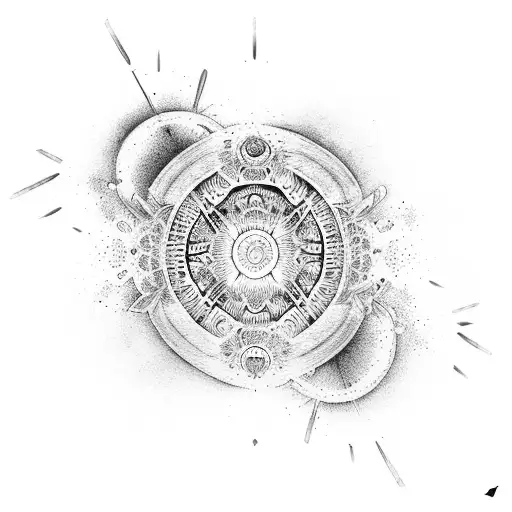 Sacred Geometry Seraphim Star Mandala Black - All Seeing Eye - Sticker |  TeePublic