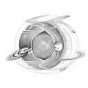 solar system tattoo design idea