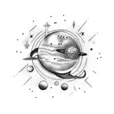 solar system tattoo design idea