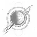 solar system tattoo design idea