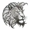 lion roar tattoo design idea