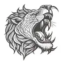 lion roar tattoo design idea