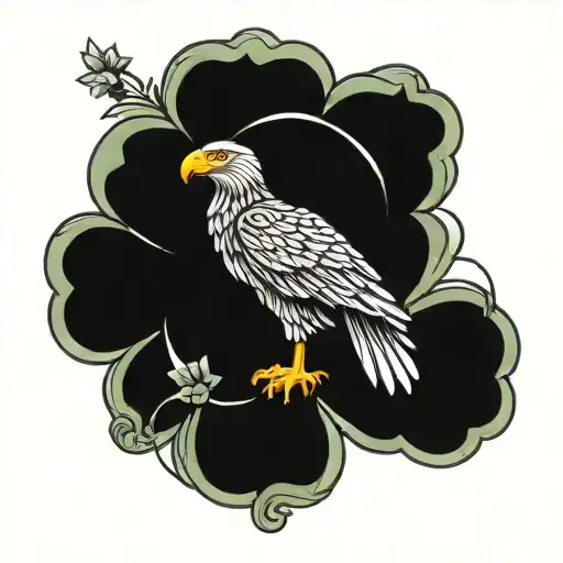 Poland eagle stoic and shamrock intertwined tattoo design idea