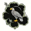 Poland eagle stoic and shamrock intertwined tattoo design idea