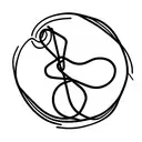 circle rope with square knot and fishing hook tattoo design idea