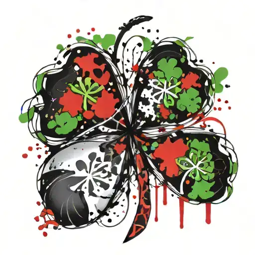 irish style shamrock tattoo design idea