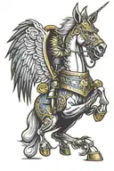 wing wolf polish hussars knight tattoo design idea