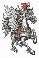 wing wolf polish hussars knight tattoo design idea