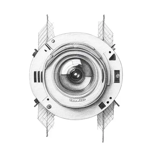 cinema camera tattoo design idea