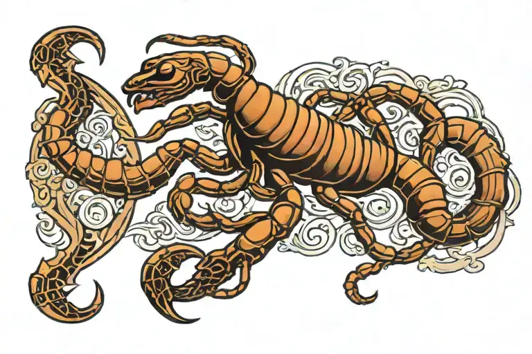 15th July in roman numerals with the scorpion sign ♏ tattoo design idea
