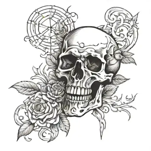 memento mori memento vivere tattoo design idea