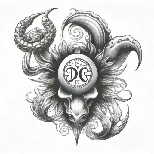 Date of birth 07 07 2005 and zodiac sign CANCER tattoo design idea