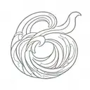 wave with the letter s letter tattoo design idea
