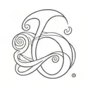 wave with the letter s letter tattoo design idea