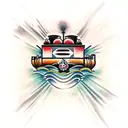 old train  tattoo design idea