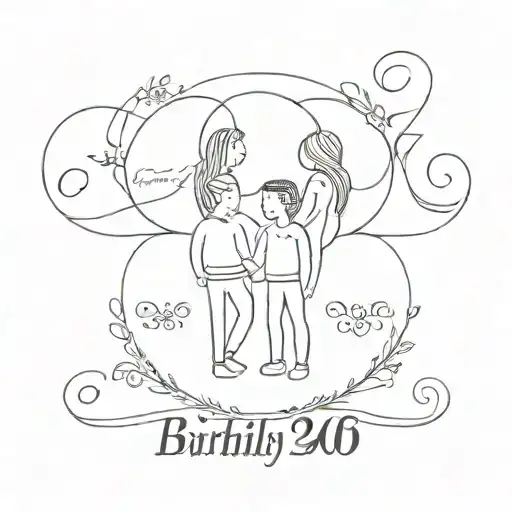 a family tattoo with the birthdates 1964 1986 1988 tattoo design idea
