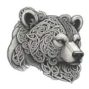 celtic bear head tattoo design idea