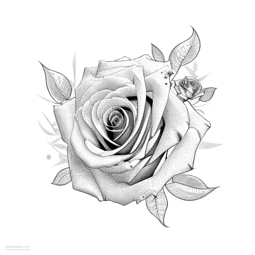 Roses with the name Alessio tattoo design idea