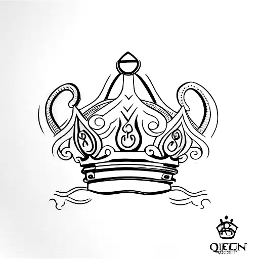 French king crown tattoo idea | TattoosAI