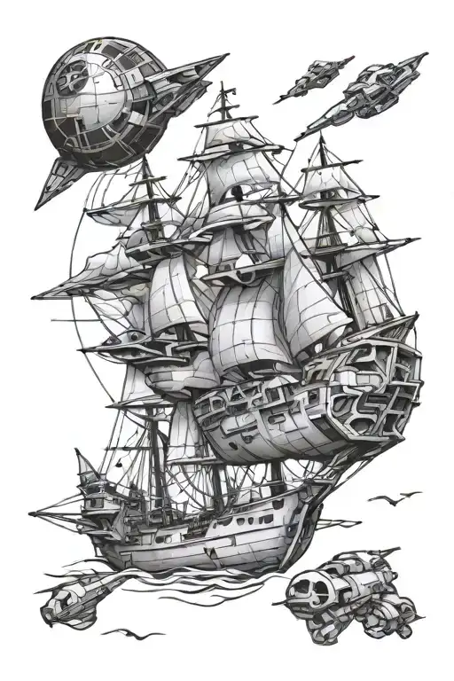 Star Wars ships  tattoo design idea