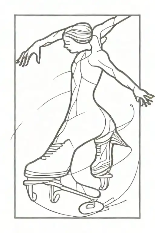 figure skating tattoo design idea