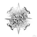 Viking compass tattoo design idea