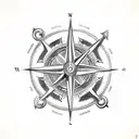 Viking compass tattoo design idea