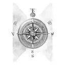 Viking compass tattoo design idea