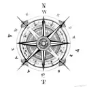 Viking compass tattoo design idea