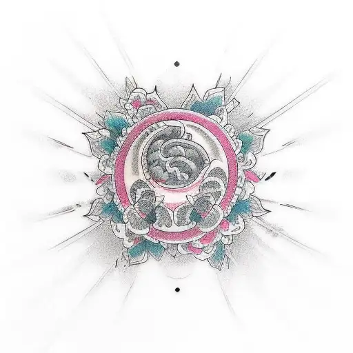 line with jasmine on either side tattoo design idea