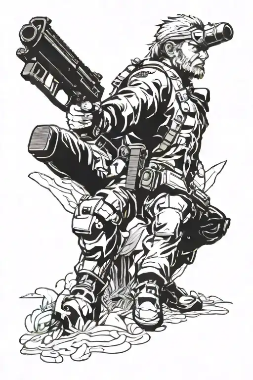 The Boss from Metal Gear Solid 3 tattoo design idea