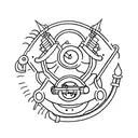 Vishal with guns tattoo design idea