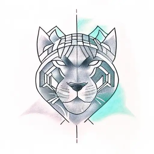 A travel inspired tattoo featuring the Black Panther superhero tattoo design idea