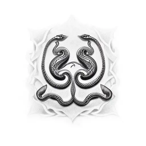 Albanian serpent tattoo design idea