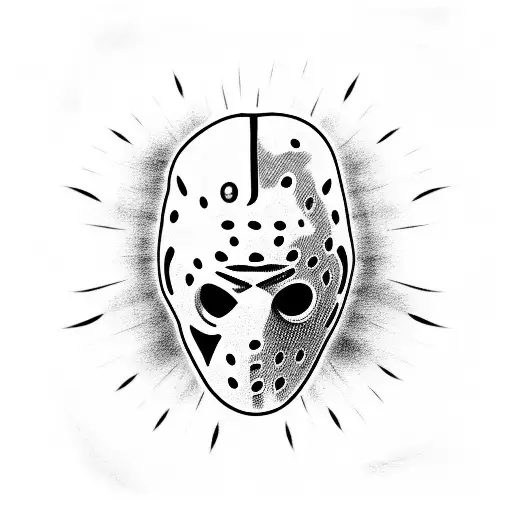 Jason voorheens, Michael Myers and ghost face black and white all together tattoo design idea